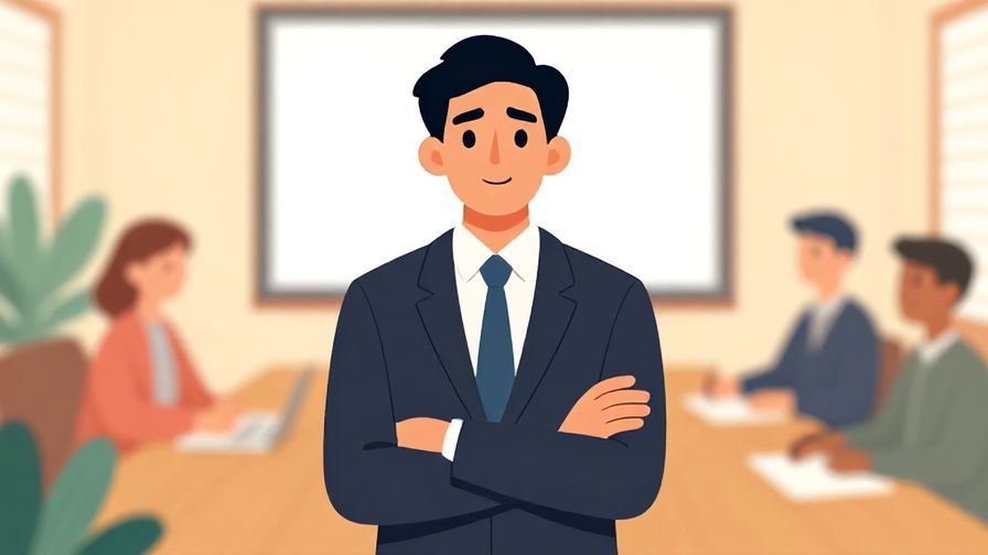 Illustration%20of%20a%20businessperson%20with%20an%20inquiring%20look%20and%20arms%20crossed%2C%20conference%20room%20background%2C%20vibrant%20colors%2C%20illustrated%20style