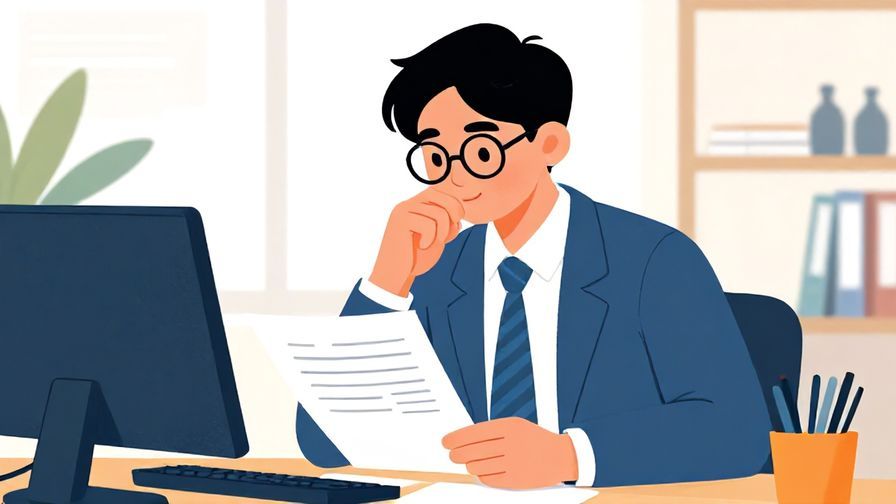 Illustration%20of%20a%20businessperson%20with%20glasses%20pondering%20over%20documents%20in%20an%20office%20setting%2C%20vibrant%20colors%2C%20illustrated%20style