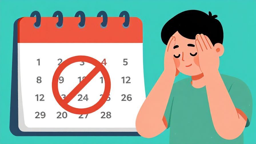 Illustration%20of%20a%20calendar%20with%20a%20circle%20being%20crossed%20out%20and%20a%20person%20shaking%20head%20gently%2C%20vibrant%20colors