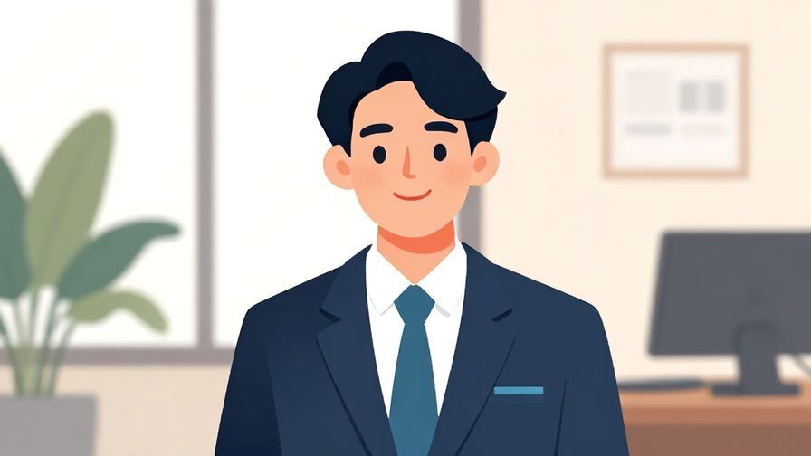 Illustration%20of%20a%20calm%20businessperson%20smiling%20softly%20with%20a%20neat%20office%20background%2C%20vibrant%20colors%2C%20illustrated%20style