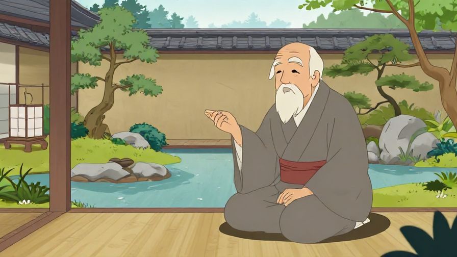 Illustration%20of%20a%20calm%20Japanese%20garden%20setting%20with%20a%20wise%20character%20explaining%20language%20nuances%2C%20soft%20colors%2C%20illustrated%20style