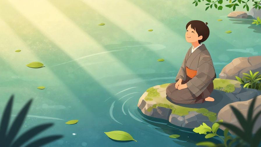 Illustration%20of%20a%20calm%20Japanese%20garden%20with%20floating%20leaves%20and%20soft%20light%20rays%2C%20a%20person%20smiling%20peacefully%20while%20reflecting%20on%20luck%20and%20happiness%2C%20vibrant%20colors%2C%20illustrated%20style