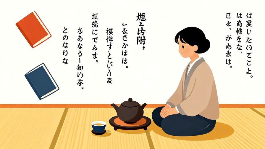 Illustration%20of%20a%20calm%20Japanese%20tea%20setting%20with%20books%20and%20phrases%20floating%20around%2C%20symbolizing%20learning%20tone%20and%20context%2C%20vibrant%20colors%2C%20illustrated%20style