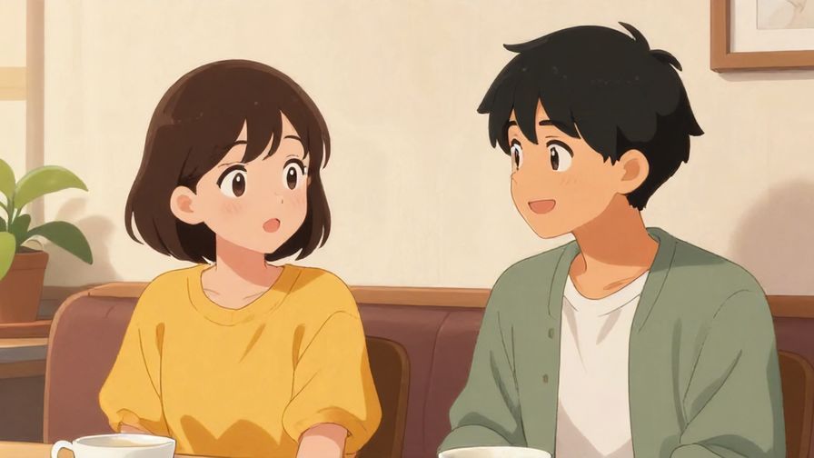 Illustration%20of%20a%20casual%20Japanese%20conversation%2C%20two%20friends%20smiling%20and%20chatting%20in%20a%20cozy%20room%2C%20warm%20colors%2C%20illustrated%20style