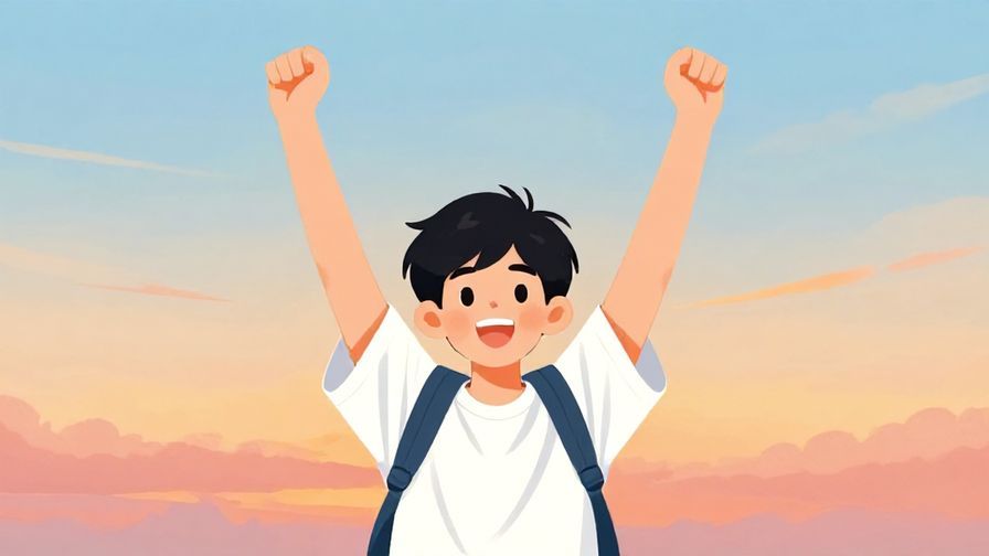 Illustration%20of%20a%20casual%20young%20person%20stretching%20their%20hands%20up%20in%20a%20playful%20gesture%20of%20giving%20up%2C%20soft%20sunset%20background%2C%20vibrant%20colors%2C%20illustrated%20style