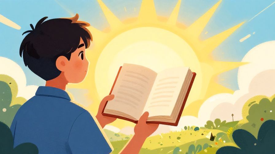 Illustration%20of%20a%20character%20looking%20towards%20a%20bright%20future%20but%20holding%20an%20empty%20book%20representing%20lack%20of%20knowledge%2C%20vibrant%20colors%2C%20illustrated%20style