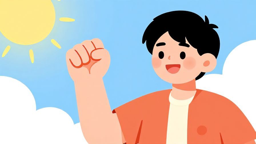 Illustration%20of%20a%20cheerful%20person%20giving%20a%20supportive%20gesture%20like%20a%20fist%20pump%20with%20sunny%20sky%20background