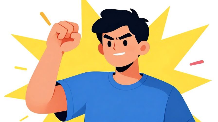 Illustration%20of%20a%20cheerful%20person%20with%20a%20determined%20expression%2C%20raising%20a%20fist%20in%20encouragement%20with%20a%20colorful%20burst%20background%2C%20illustrated%20style