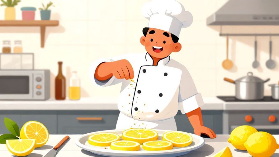 Illustration%20of%20a%20chef%20sprinkling%20seasoning%20on%20a%20dish%20made%20with%20lemons%20and%20smiling%2C%20with%20a%20kitchen%20background%2C%20vibrant%20colors%2C%20illustrated%20style