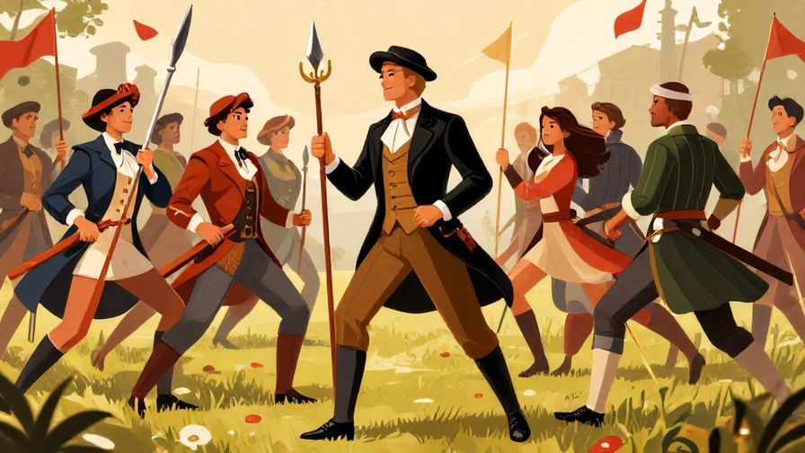 Illustration%20of%20a%20classic%20battle%20scene%20blended%20with%20romantic%20imagery%2C%20formal%20and%20serious%20tone%2C%20vibrant%20colors%2C%20illustrated%20style