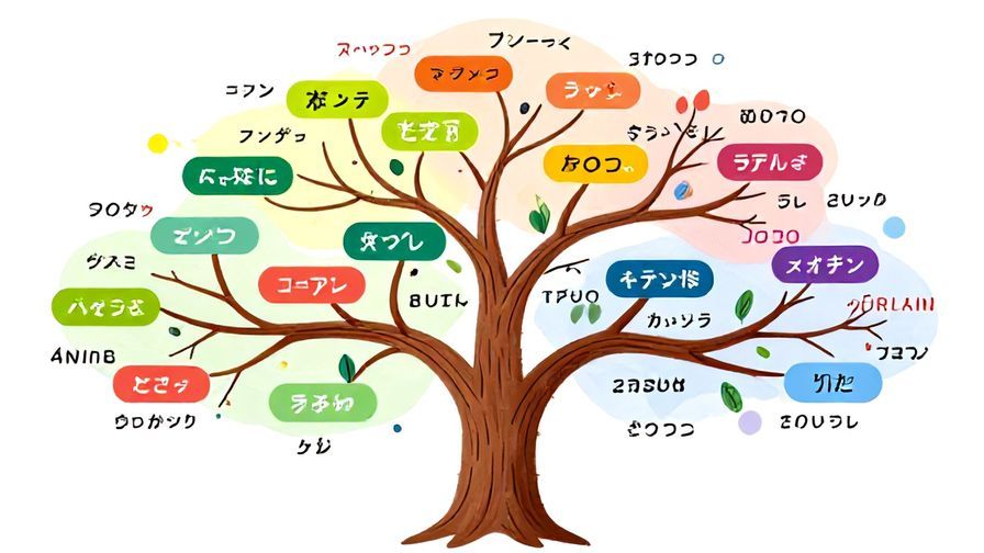 Illustration%20of%20a%20colorful%20language%20tree%20with%20branches%20showing%20different%20Japanese%20phrases%20meaning%20certainty%2C%20detailed%20background%2C%20vibrant%20colors%2C%20illustrated%20style