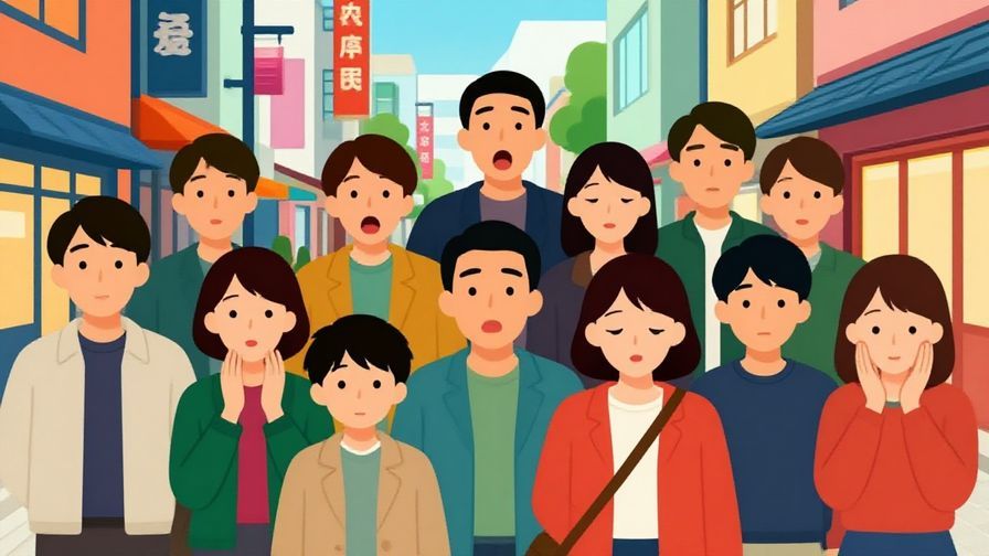 Illustration%20of%20a%20colorful%20scene%20with%20people%20showing%20different%20emotions%20like%20surprise%2C%20shock%2C%20and%20quietness%20in%20a%20Japanese%20urban%20setting%2C%20vibrant%20colors%2C%20illustrated%20style