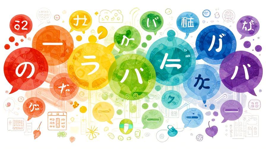 Illustration%20of%20a%20colorful%20spectrum%20of%20speech%20bubbles%20with%20different%20Japanese%20expressions%2C%20detailed%20background%2C%20vibrant%20colors%2C%20illustrated%20style