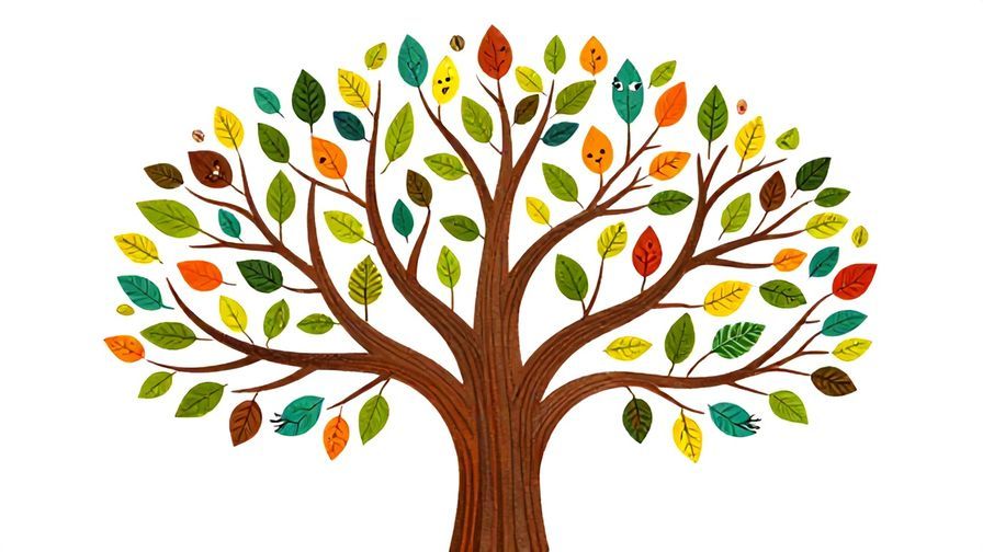 Illustration%20of%20a%20colorful%20tree%20with%20many%20branches%2C%20each%20branch%20holding%20different%20expressions%20floating%20like%20leaves%2C%20vibrant%20colors%2C%20illustrated%20style