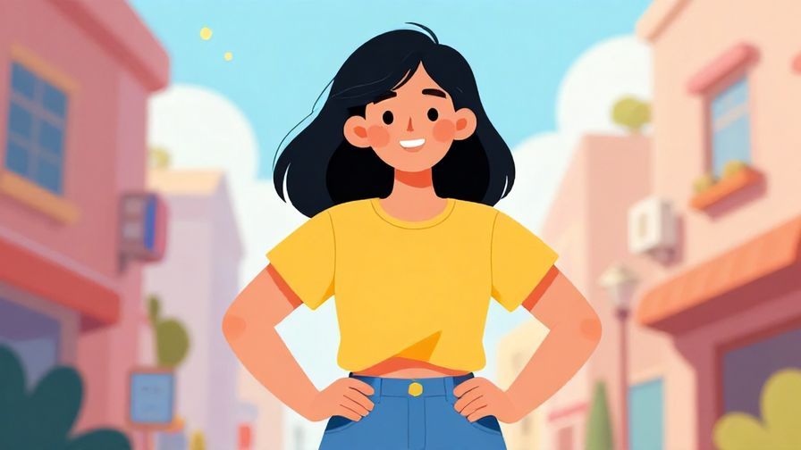 Illustration%20of%20a%20confident%20female%20character%20smiling%20with%20hands%20on%20hips%2C%20bright%20colors%2C%20playful%20urban%20background%2C%20illustrated%20style