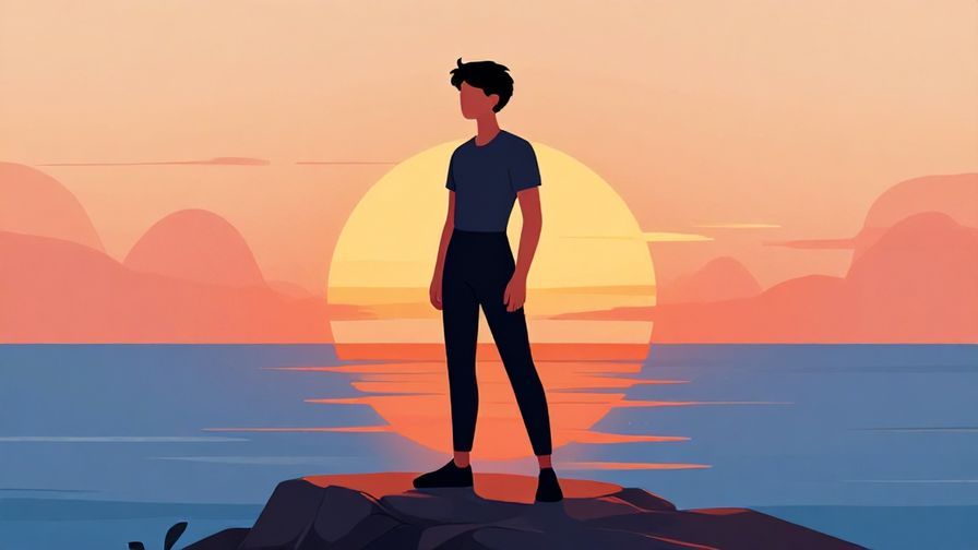 Illustration%20of%20a%20confident%20young%20person%20standing%20firm%20on%20a%20rock%20overlooking%20a%20sunset%20sea%2C%20vibrant%20colors%2C%20illustrated%20style