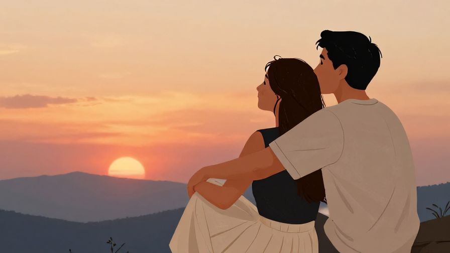 Illustration%20of%20a%20couple%20sitting%20close%20together%20watching%20a%20sunset%2C%20soft%20and%20intimate%20moment%2C%20casual%20native-like%20expression%2C%20illustrated%20style