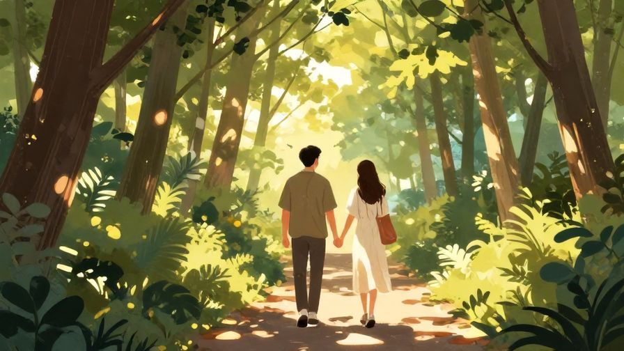 Illustration%20of%20a%20couple%20walking%20hand%20in%20hand%20through%20a%20forest%20path%20bathed%20in%20dappled%20sunlight