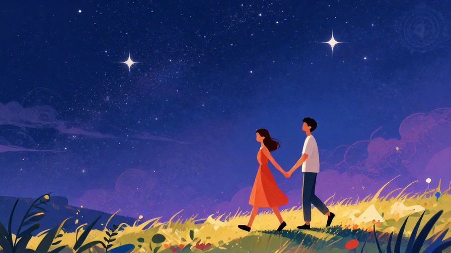 Illustration%20of%20a%20couple%20walking%20hand%20in%20hand%20under%20a%20starry%20sky%2C%20vibrant%20colors%2C%20illustrated%20style