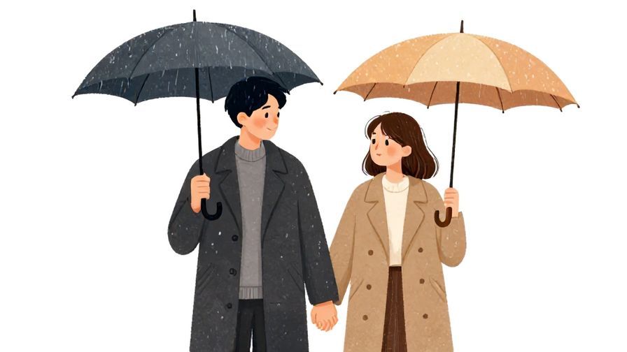 Illustration%20of%20a%20couple%20walking%20side%20by%20side%2C%20hand%20in%20hand%2C%20under%20a%20gentle%20rain%20with%20umbrellas%2C%20warm%20and%20comforting%20mood%2C%20illustrated%20style