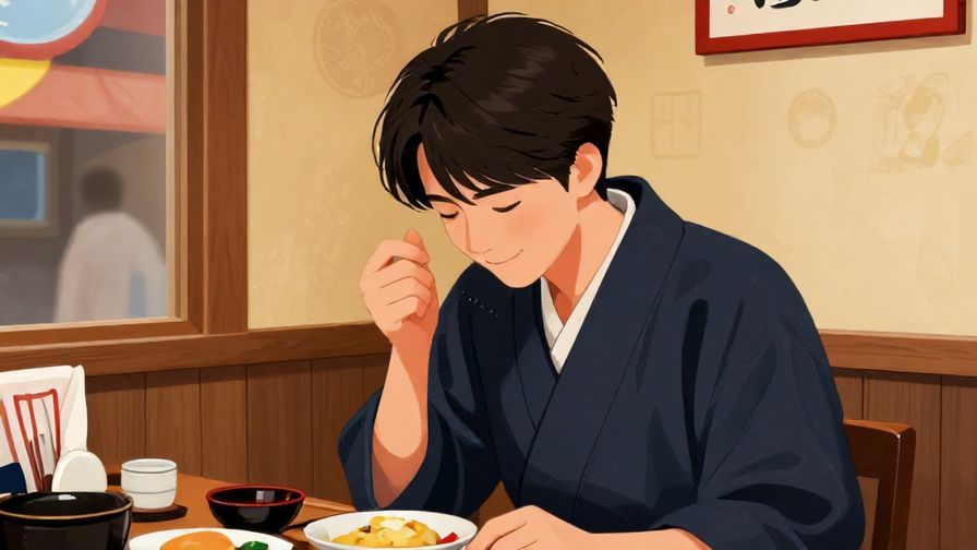 Illustration%20of%20a%20customer%20asking%20politely%20with%20a%20gentle%20smile%20and%20slightly%20bowed%20head%20in%20a%20traditional%20Japanese%20restaurant%2C%20vibrant%20colors%2C%20illustrated%20style