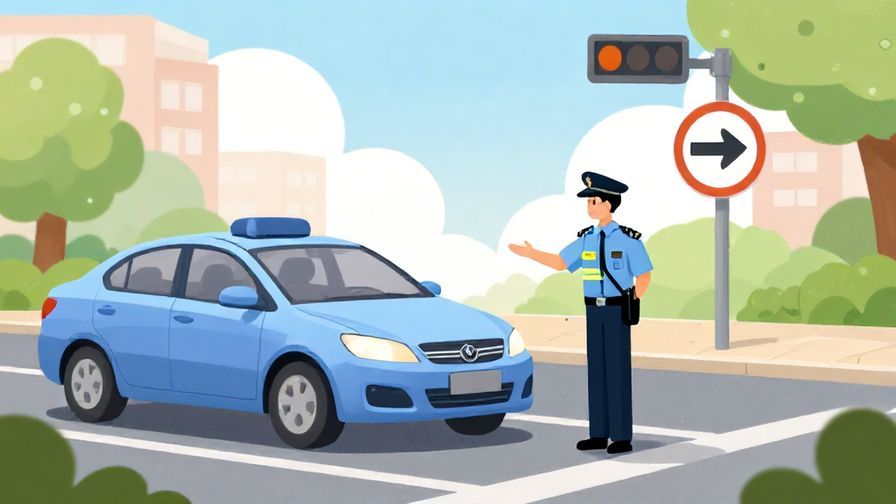 Illustration%20of%20a%20driver%20politely%20asking%20a%20traffic%20officer%20for%20permission%20to%20turn%20right%2C%20sunny%20day%2C%20illustrated%20style