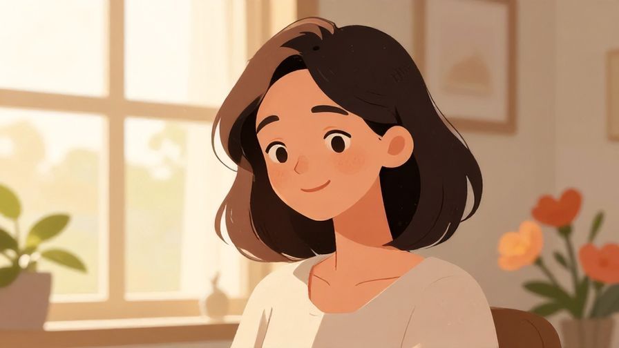 Illustration%20of%20a%20female%20character%20smiling%20softly%20with%20a%20slight%20nod%20in%20a%20sunlit%20room%20with%20flowers%20around%2C%20warm%20and%20friendly%20vibe%2C%20illustrated%20style