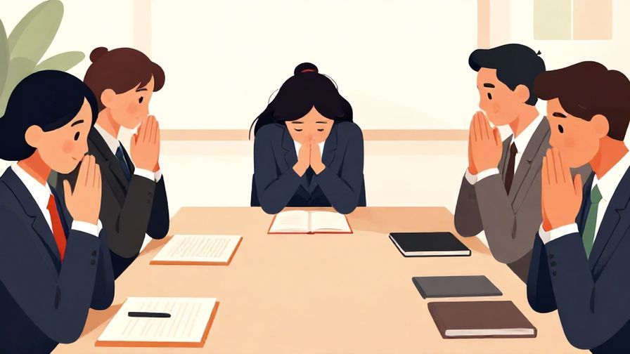 Illustration%20of%20a%20formal%20meeting%20with%20people%20nodding%20respectfully%20and%20a%20person%20bowing%20deeply%2C%20vibrant%20colors%2C%20illustrated%20style