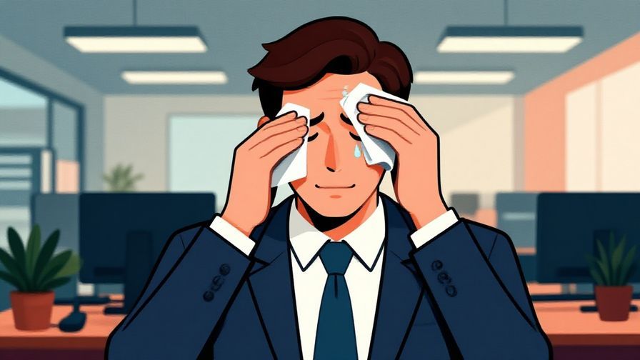 Illustration%20of%20a%20formal%20person%20wiping%20sweat%20from%20forehead%2C%20nervous%20smile%2C%20office%20background%2C%20vibrant%20colors%2C%20illustrated%20style