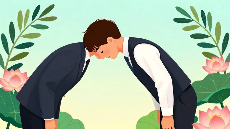 Illustration%20of%20a%20formal%20setting%20with%20a%20person%20bowing%20politely%2C%20calm%20background%20with%20olive%20branches%20and%20lotus%20flowers%2C%20vibrant%20colors%2C%20illustrated%20style