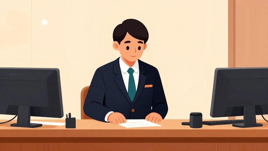 Illustration%20of%20a%20formal%20setting%2C%20such%20as%20a%20reception%20desk%2C%20with%20a%20polite%20person%20bowing%20slightly%20and%20smiling%2C%20vibrant%20colors%2C%20illustrated%20style