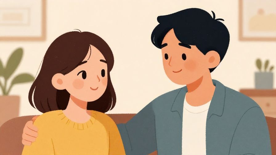 Illustration%20of%20a%20friend%20gently%20encouraging%20another%20person%20with%20a%20caring%20smile%2C%20soft%20interior%20background%2C%20warm%20colors%2C%20illustrated%20style