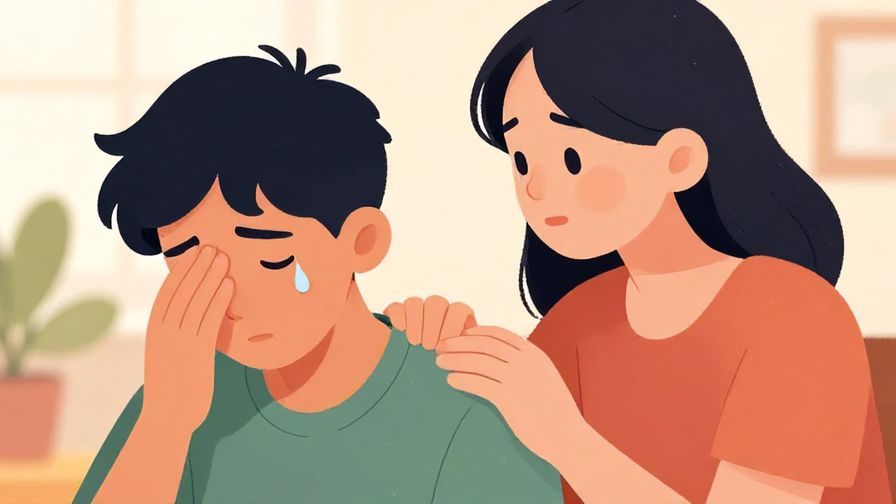 Illustration%20of%20a%20friend%20gently%20holding%20the%20shoulder%20of%20another%20person%20who%20is%20about%20to%20cry%2C%20soft%20warm%20lighting%2C%20vibrant%20colors%2C%20illustrated%20style