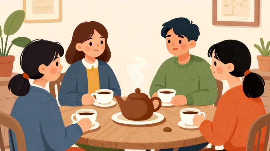 Illustration%20of%20a%20friendly%20group%20of%20young%20people%20chatting%20over%20tea%20in%20a%20cozy%20room%2C%20soft%20lighting%2C%20vibrant%20colors%2C%20illustrated%20style