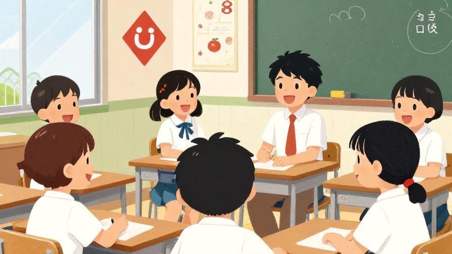 Illustration%20of%20a%20friendly%20Japanese%20classroom%20scene%2C%20students%20practicing%20greetings%20with%20smiles%2C%20colorful%20background%20of%20Japanese%20cultural%20symbols%2C%20vibrant%20colors%2C%20illustrated%20style