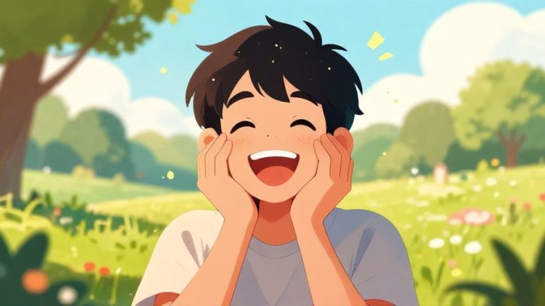 Illustration%20of%20a%20friendly%20person%20nodding%20with%20a%20big%20smile%2C%20sunny%20park%20background%2C%20vibrant%20colors%2C%20illustrated%20style