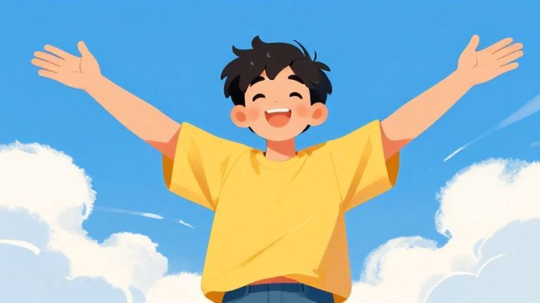 Illustration%20of%20a%20friendly%20person%20smiling%20with%20open%20arms%20under%20a%20blue%20sky%20with%20soft%20clouds%2C%20vibrant%20colors%2C%20illustrated%20style