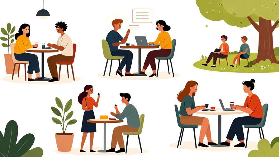 Illustration%20of%20a%20friendly%20scene%20with%20people%20chatting%20in%20different%20settings%20like%20a%20cafe%2C%20office%2C%20and%20park%2C%20vibrant%20colors%2C%20illustrated%20style