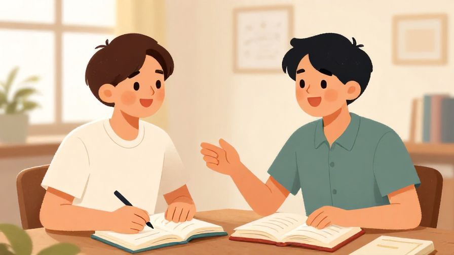 Illustration%20of%20a%20friendly%20study%20scene%20with%20two%20characters%20exchanging%20smiles%20and%20a%20book%20on%20the%20table%2C%20warm%20colors%2C%20illustrated%20style