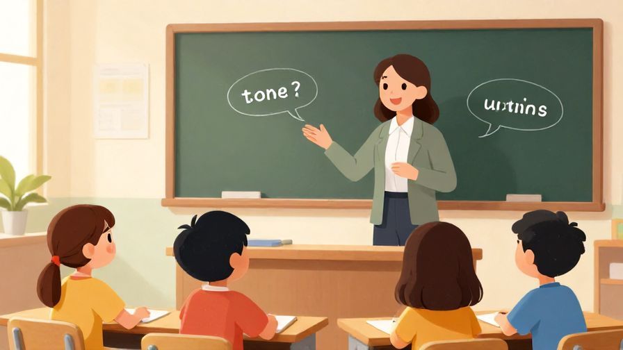 Illustration%20of%20a%20friendly%20teacher%20explaining%20different%20speech%20tones%20to%20a%20small%20group%20of%20students%2C%20colorful%20classroom%2C%20warm%20lighting%2C%20illustrated%20style