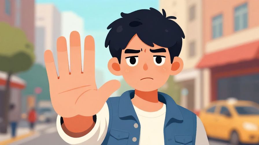 Illustration%20of%20a%20friendly%20young%20person%20with%20a%20slightly%20exasperated%20expression%2C%20holding%20up%20a%20hand%20to%20signal%20stop.%20Casual%20urban%20background%2C%20vibrant%20colors%2C%20illustrated%20style