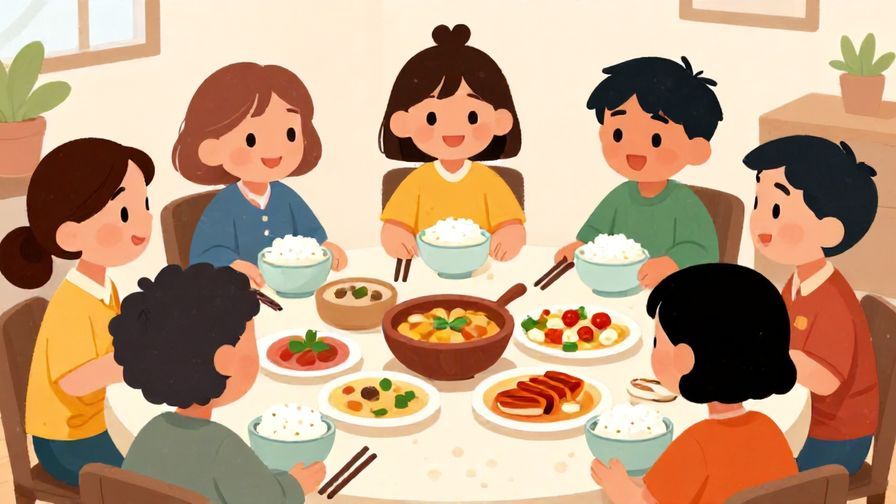 Illustration%20of%20a%20group%20deciding%20on%20meal%20plans%2C%20animated%20characters%20around%20a%20table%20with%20rice%20bowls%20and%20side%20dishes%2C%20colorful%20and%20lively%20style