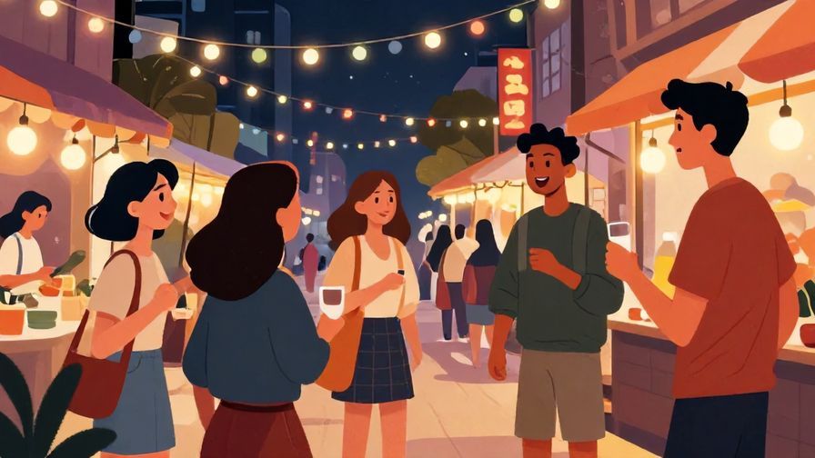 Illustration%20of%20a%20group%20of%20friends%20chatting%20energetically%20in%20a%20street%20market%20at%20night%2C%20colorful%20lights%2C%20illustrated%20style
