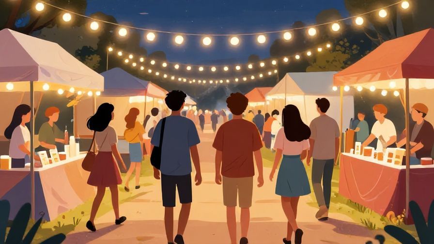 Illustration%20of%20a%20group%20of%20friends%20heading%20toward%20a%20festival%20with%20lottery%20stalls%20and%20bright%20lights%2C%20illustrated%20style