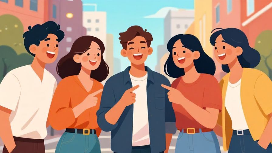 Illustration%20of%20a%20group%20of%20friends%20laughing%20and%20pointing%20at%20someone%20with%20bright%20expressions%20and%20colorful%20urban%20background%2C%20illustrated%20style
