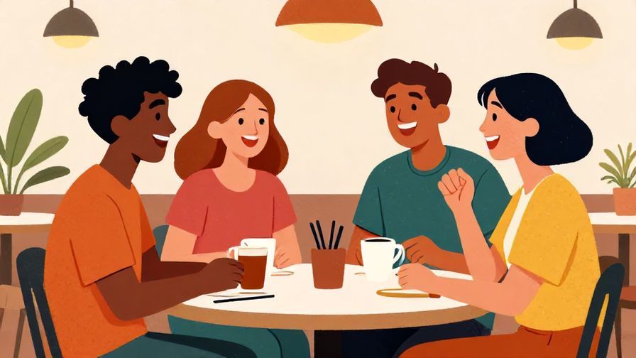 Illustration%20of%20a%20group%20of%20friends%20laughing%20and%20chatting%20around%20a%20table%20in%20a%20cozy%20cafe%2C%20vibrant%20colors%2C%20illustrated%20style