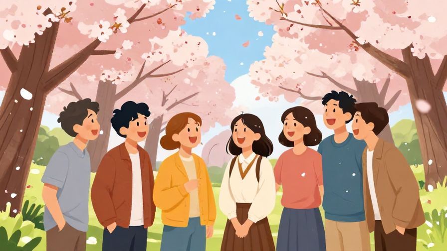 Illustration%20of%20a%20group%20of%20friends%20sharing%20a%20laugh%20under%20cherry%20blossom%20trees%2C%20vibrant%20colors%2C%20illustrated%20style