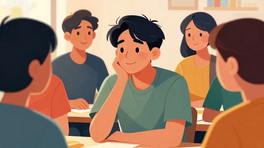 Illustration%20of%20a%20group%20of%20friends%20smiling%20and%20chatting%20in%20a%20room%2C%20one%20person%20looking%20slightly%20awkward%20while%20others%20react%20with%20gentle%20smiles%20and%20soft%20lighting%2C%20vibrant%20colors%2C%20illustrated%20style