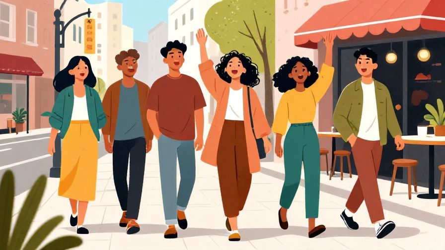 Illustration%20of%20a%20group%20of%20friends%20walking%20towards%20a%20restaurant%2C%20excited%20expressions%2C%20city%20street%20background%2C%20vibrant%20colors%2C%20illustrated%20style