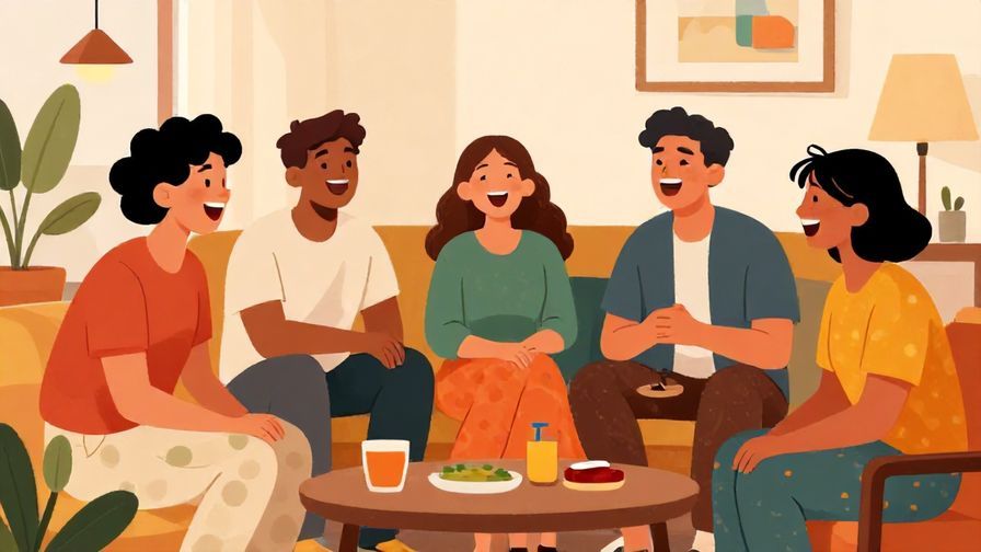Illustration%20of%20a%20group%20of%20people%20laughing%20together%20in%20a%20cozy%20living%20room%20with%20warm%20lighting%2C%20vibrant%20colors%2C%20illustrated%20style